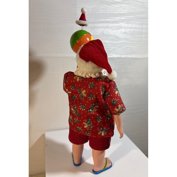 Possible Dreams Tropical Santa On the Ball w/ Hat & Beach Ball Sample 11" Tall - Picture 3 of 8